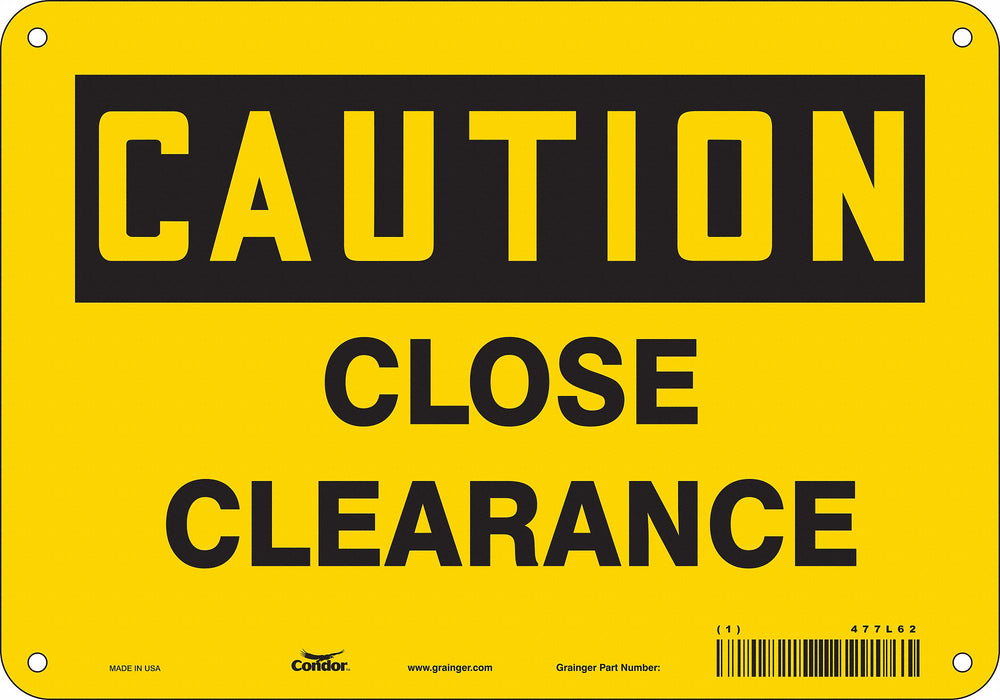 J6962 Traffic Sign 7 in x 10 in Aluminum