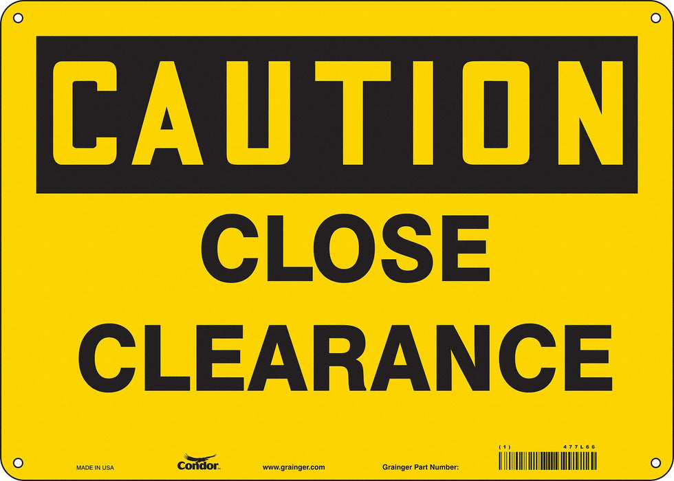J6962 Safety Sign 10 in x 14 in Polyethylene