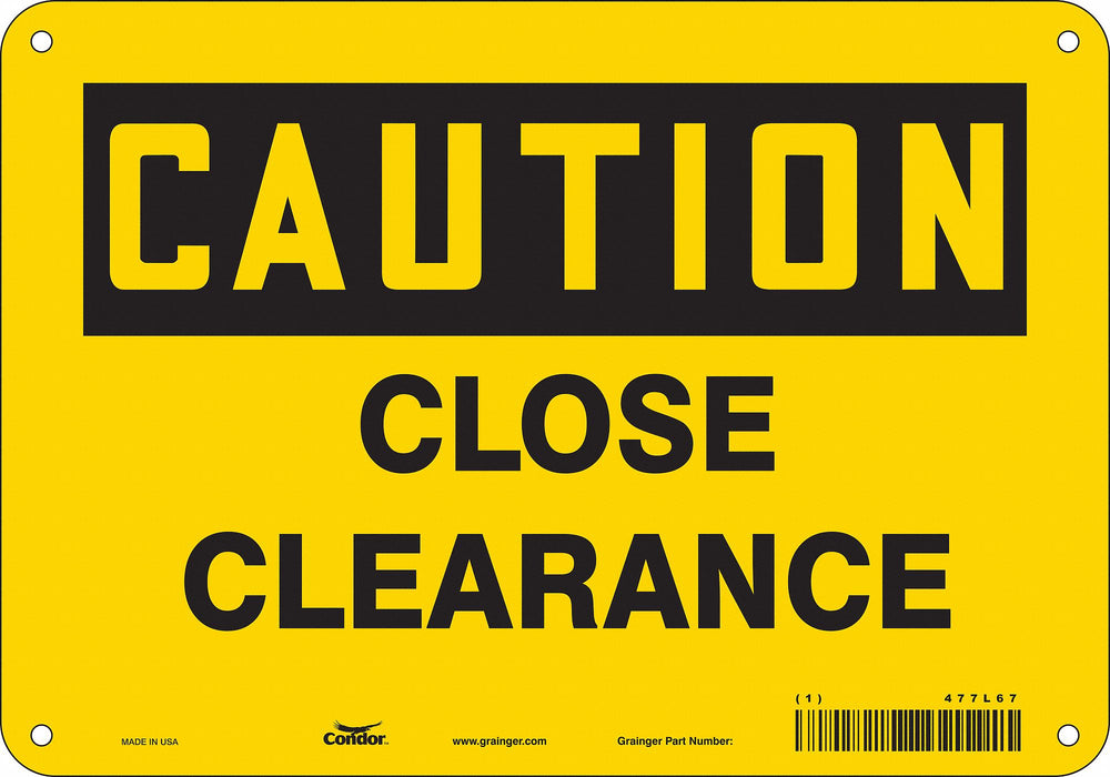 J6962 Safety Sign 7 in x 10 in Vinyl