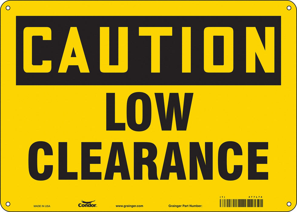 Safety Sign 10 inx14 in Polyethylene