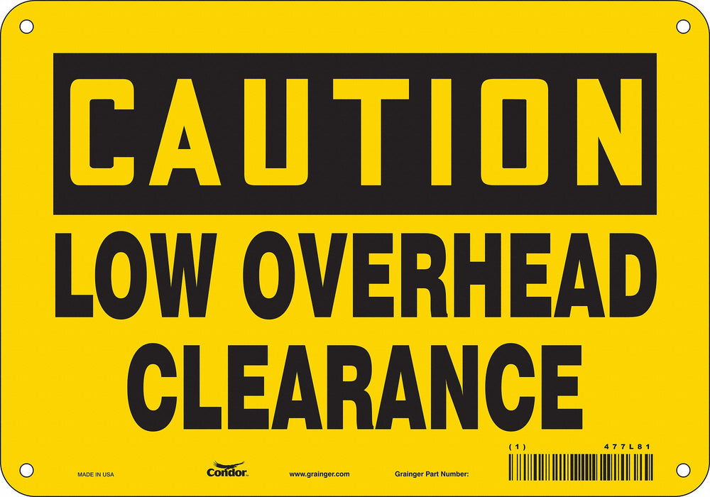 Traffic Sign 7 in x 10 in Aluminum