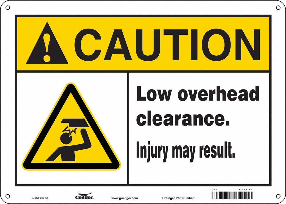 Safety Sign 10 in x 14 in Aluminum