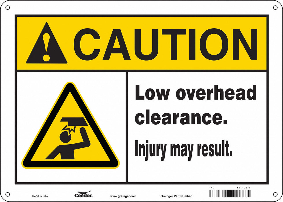 Safety Sign 10 in x 14 in Polyethylene