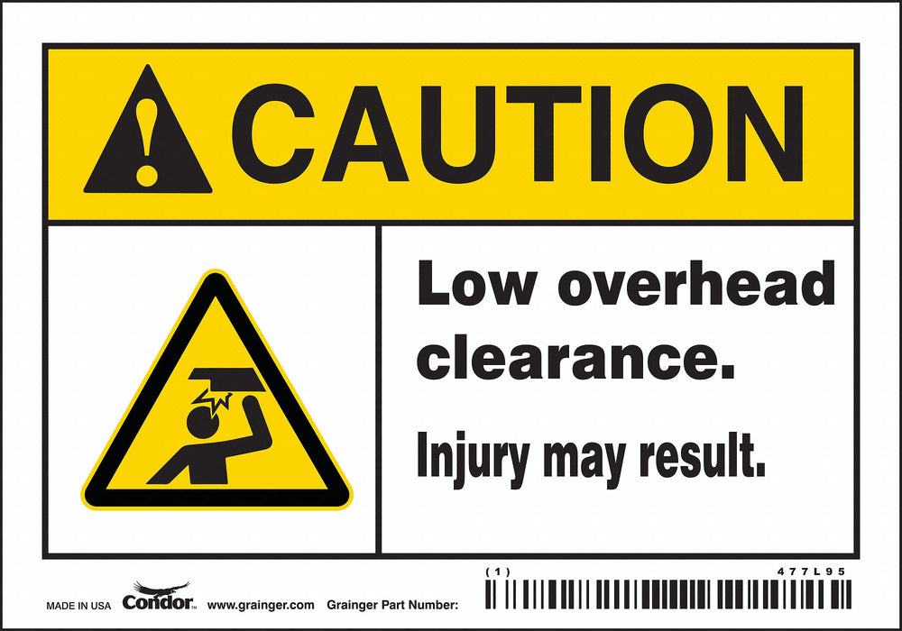 Safety Sign 3 1/2 inx5 in Vinyl
