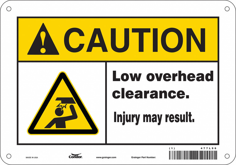 Safety Sign 7 inx10 in Vinyl