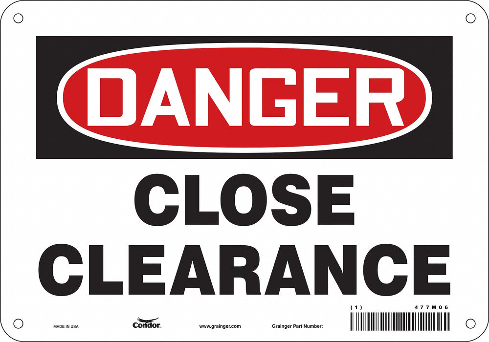 Safety Sign 7 in x 10 in Aluminum