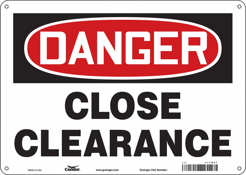 Safety Sign 10 inx14 in Aluminum