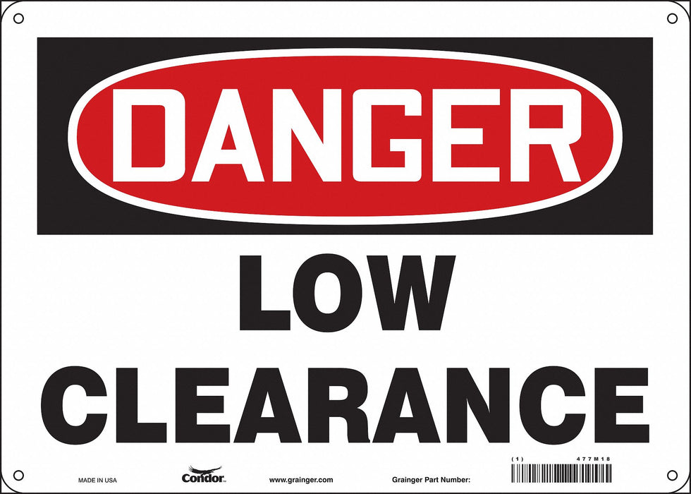 Safety Sign 10 inx14 in Polyethylene
