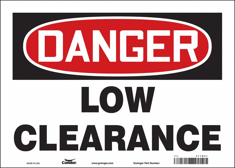 Safety Sign 10 inx14 in Vinyl