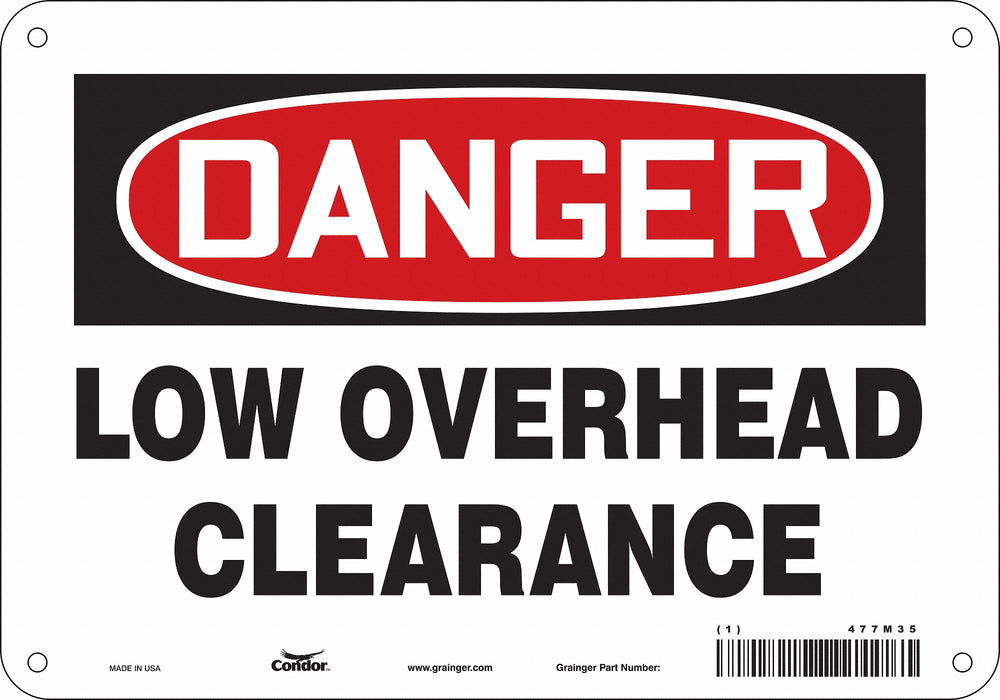 Safety Sign 7 in x 10 in Aluminum