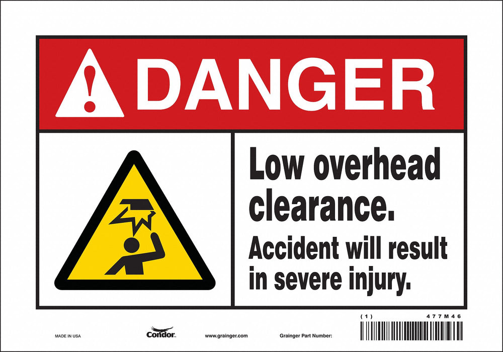 Safety Sign 7 in x 10 in Vinyl