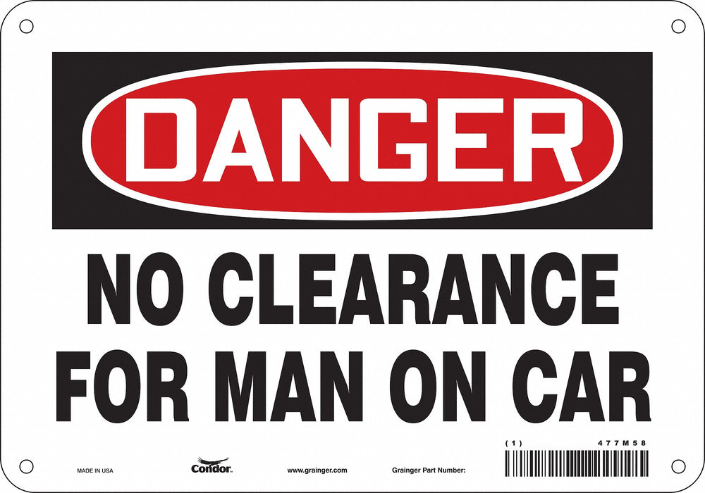 Safety Sign 7 in x 10 in Polyethylene