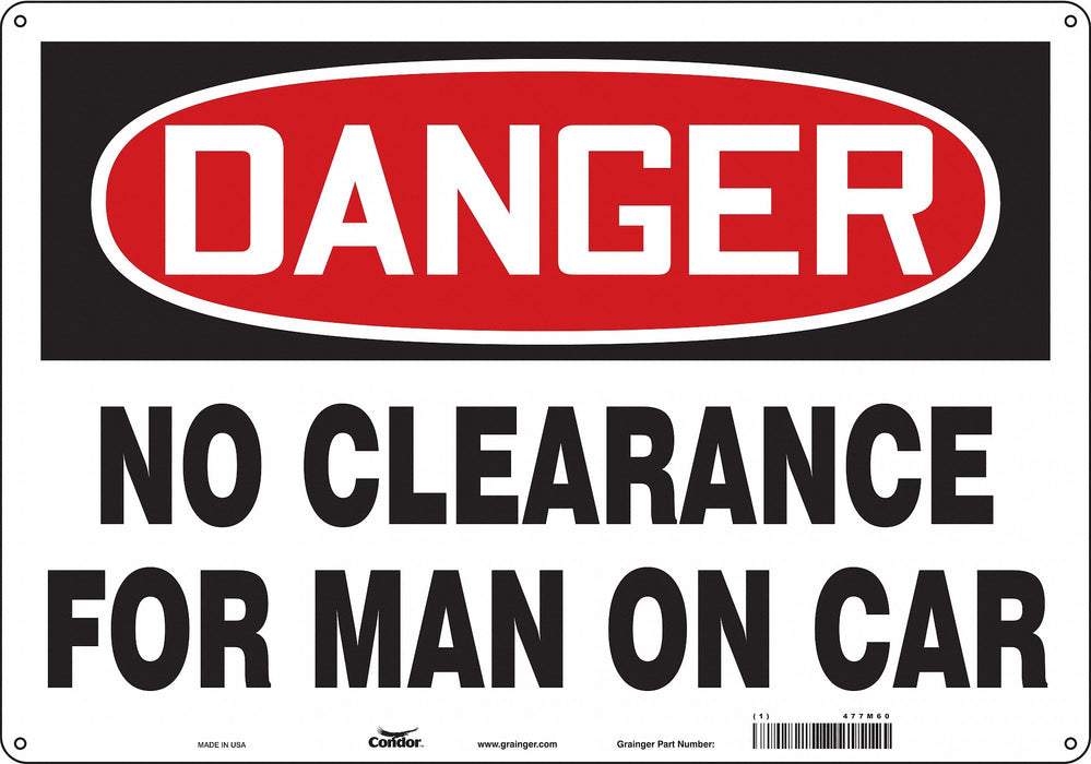 Safety Sign 14 inx20 in Polyethylene