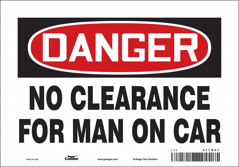 Safety Sign 7 in x 10 in Vinyl