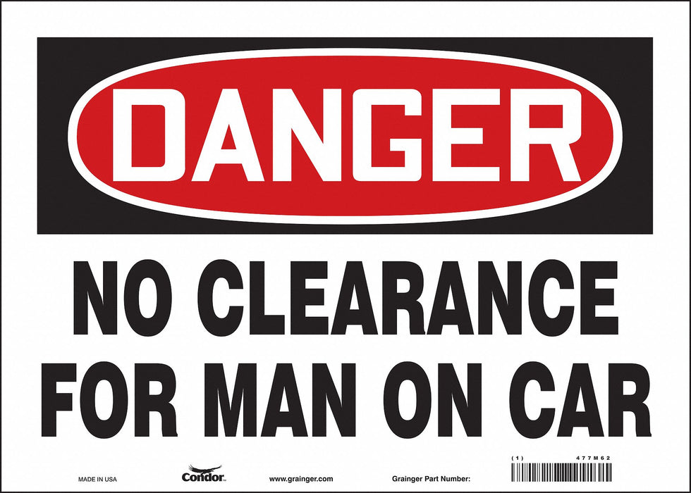 Safety Sign 10 in x 14 in Vinyl