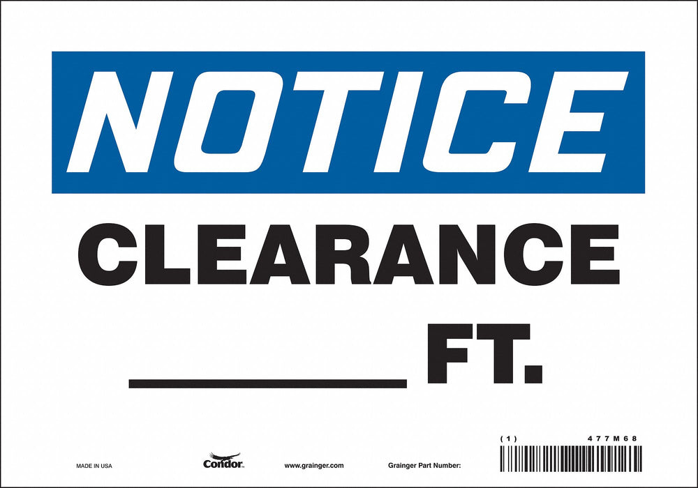 Safety Sign 7 in x 10 in Vinyl