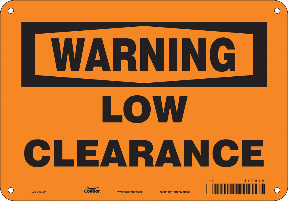 Traffic Sign 7 in x 10 in Aluminum