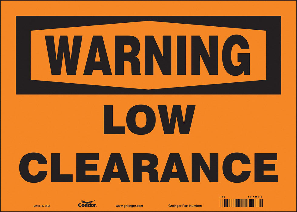 Safety Sign 10 in x 14 in Vinyl