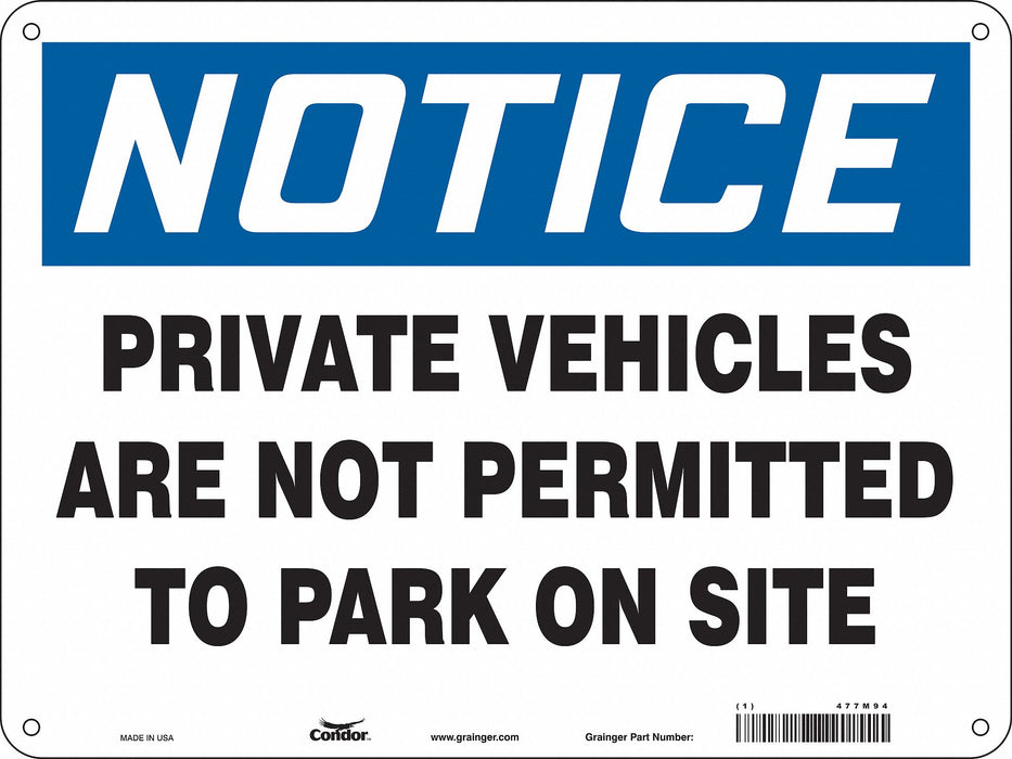 Safety Sign 18 inx24 in Aluminum