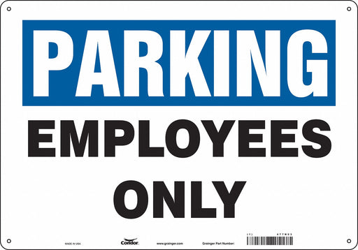 Employee Parking Sign 14 x 20 