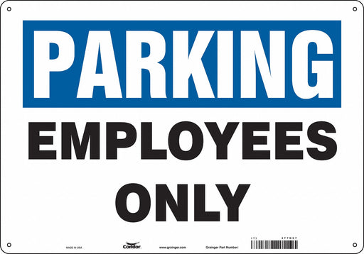 Employe Parking Sign 14 x 20 