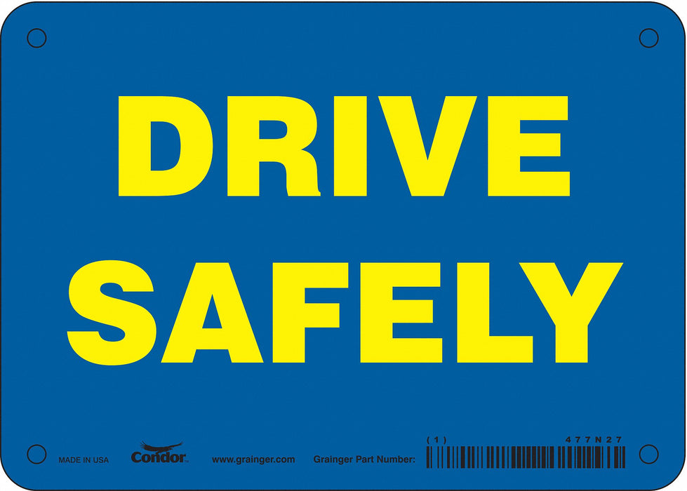 K1451 Safety Sign 5 inx7 in Polyethylene