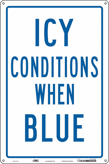 Safety Sign 18 inx12 in Aluminum