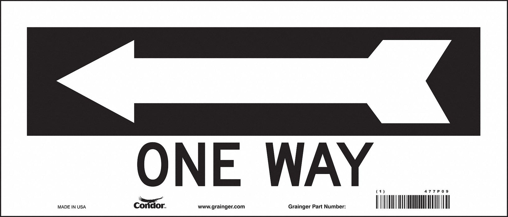 K1472 Safety Sign 6 1/2 in x 14 in Vinyl