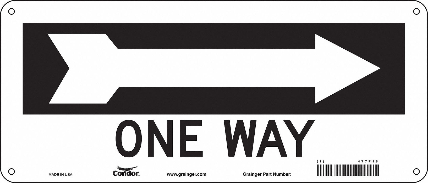 K1476 Safety Sign 6 1/2in x 14in Polyethylene