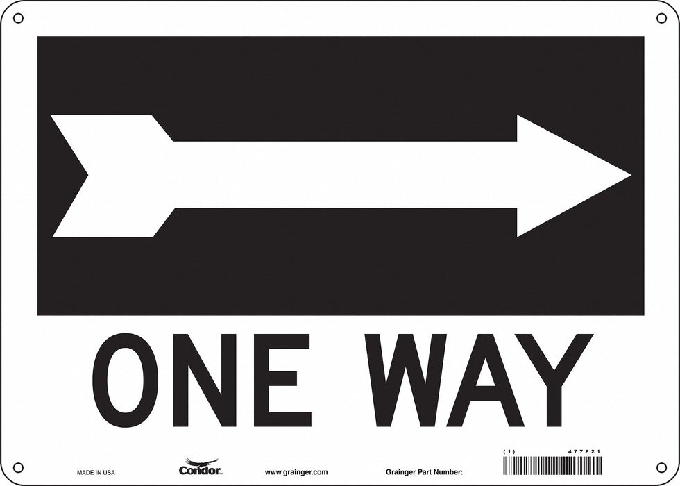 Safety Sign 10 in x 14 in Aluminum