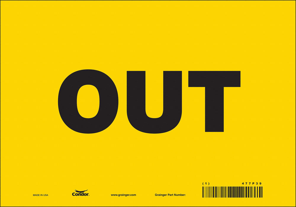 K1481 Safety Sign 7 in x 10 in Vinyl