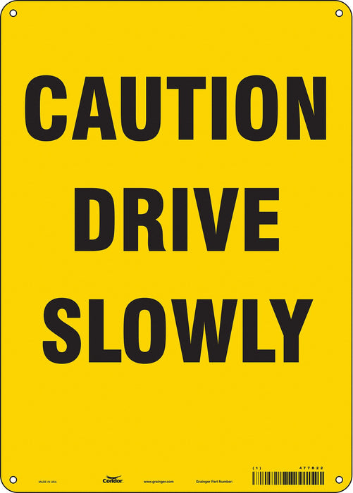Safety Sign 14 inx10 in Aluminum