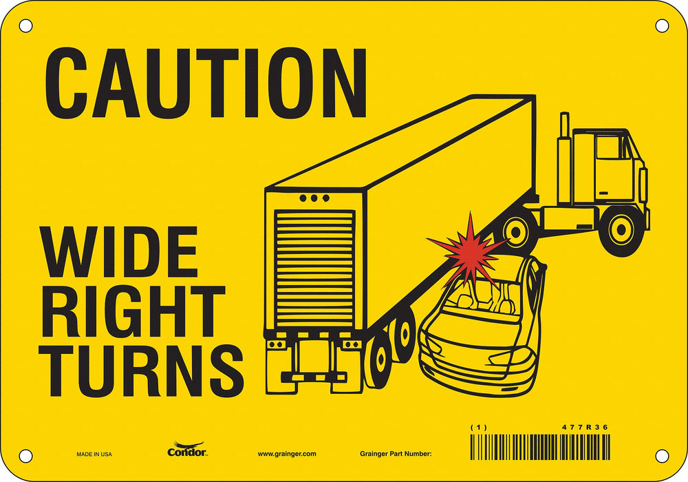 K1511 Safety Sign 7 inx10 in Polyethylene