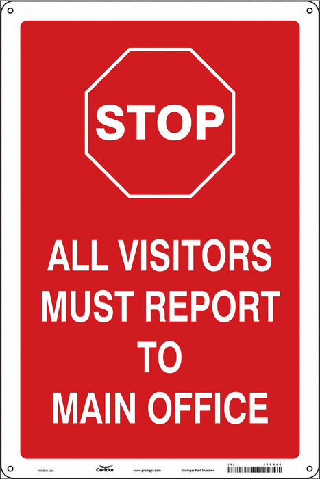 Safety Sign 18 in x 12 in Polyethylene