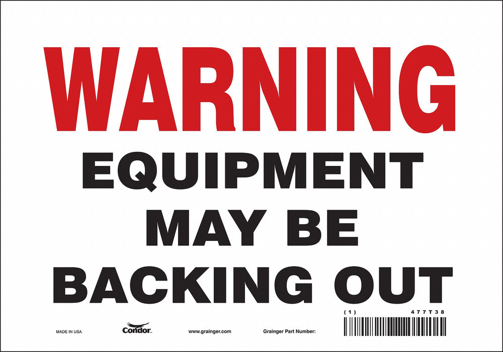 K1536 Safety Sign 7 in x 10 in Vinyl