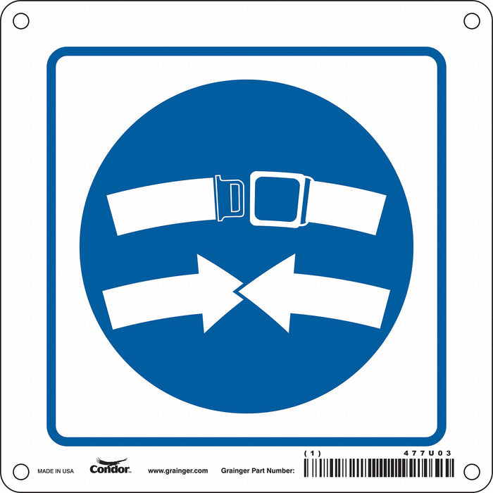 Safety Sign 6 inx6 in Polyethylene