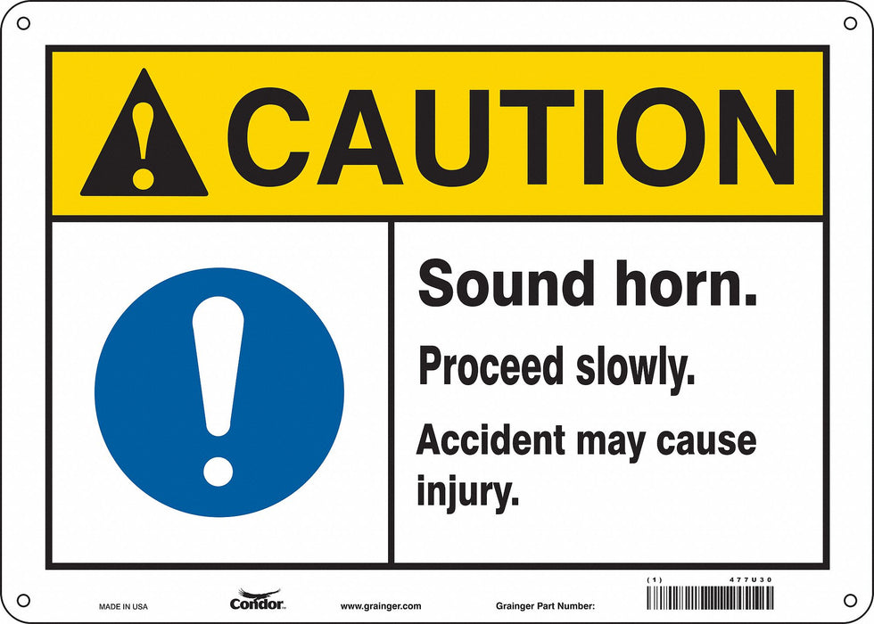 Safety Sign 7 in x 10 in Polyethylene