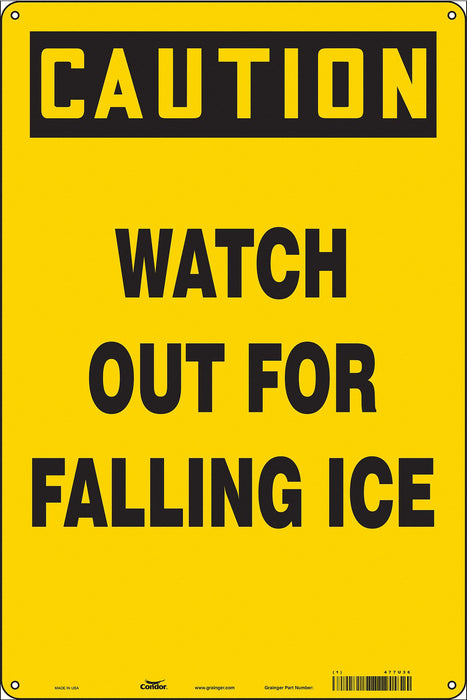 Safety Sign 18 inx12 in Polyethylene