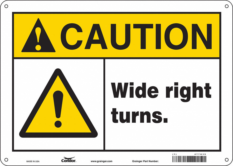 Safety Sign 10 inx14 in Aluminum