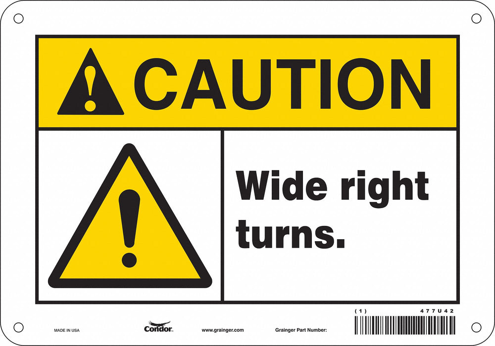 Safety Sign 7 inx10 in Vinyl