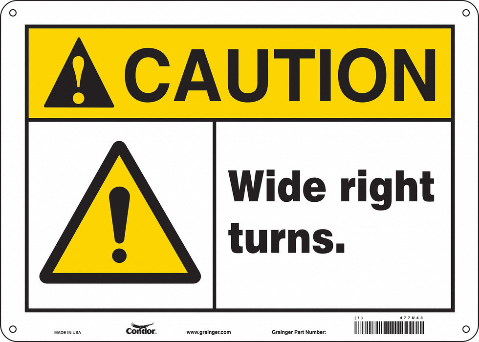 Safety Sign 10 inx14 in Vinyl