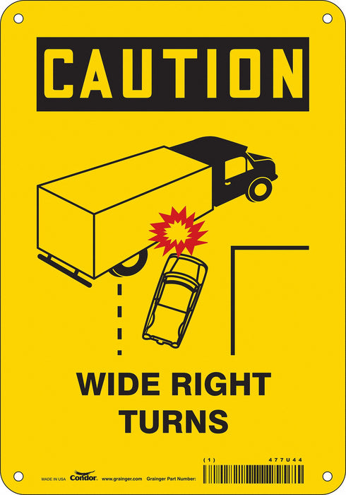 Safety Sign 10 inx7 in Aluminum