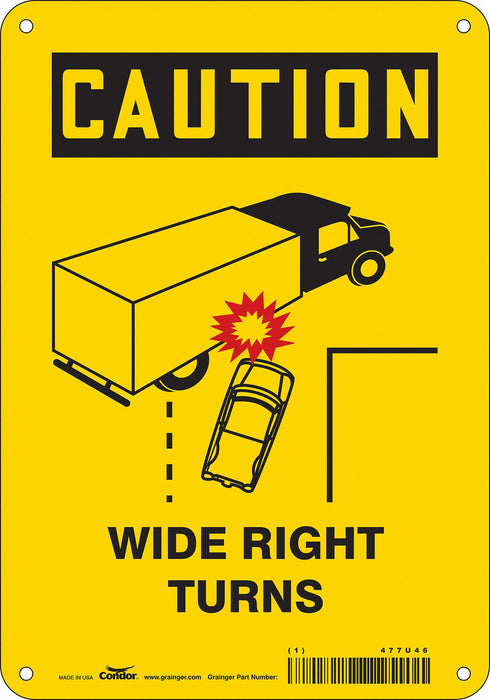 Safety Sign 10 inx7 in Polyethylene