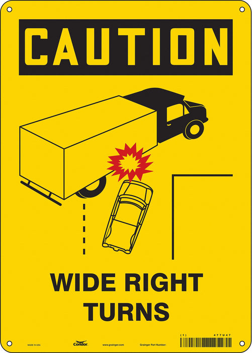 Safety Sign 14 inx10 in Polyethylene