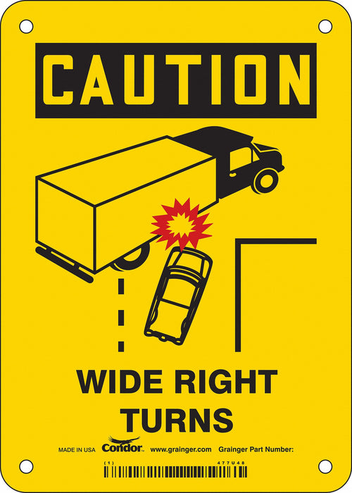 Safety Sign 7 inx5 in Vinyl