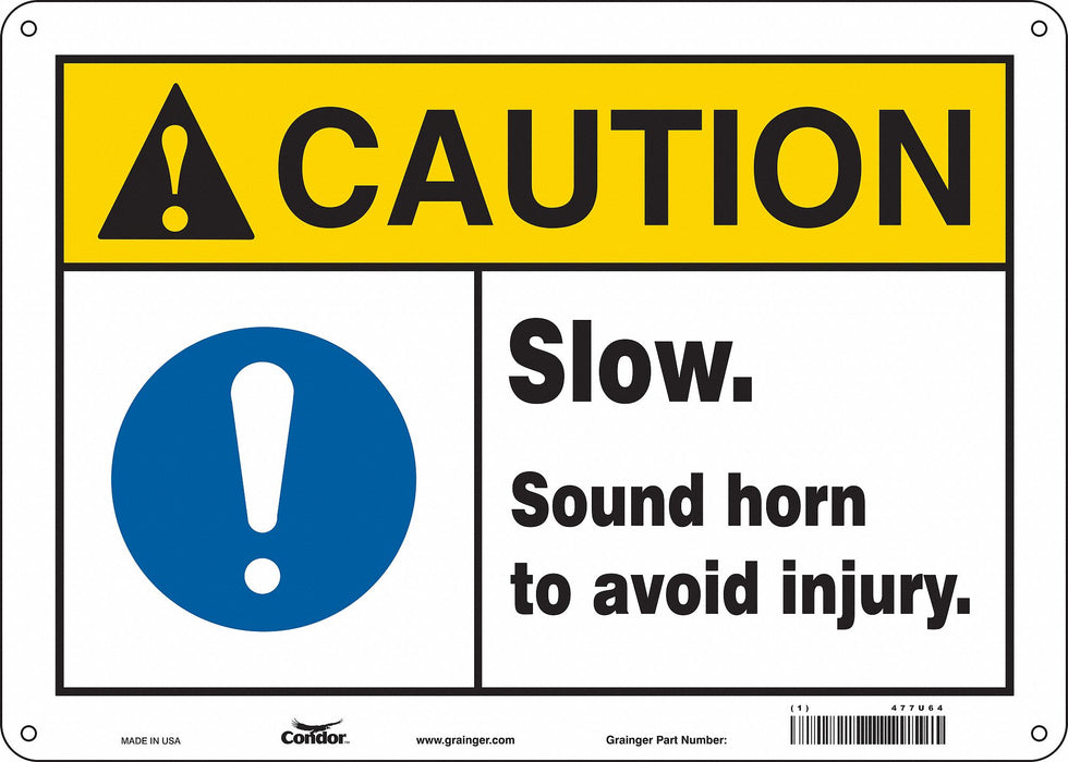 Safety Sign 10 inx14 in Aluminum