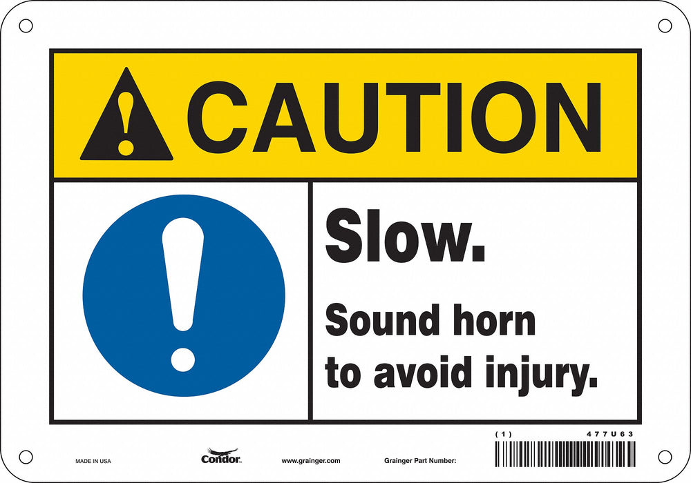 Safety Sign 7 inx10 in Polyethylene