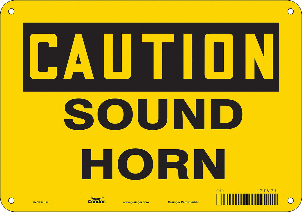 Safety Sign 7 inx10 in Polyethylene