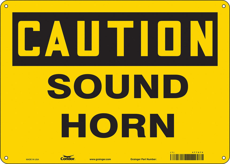 Safety Sign 10 inx14 in Vinyl