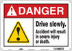 Safety Sign 10 in x 14 in Aluminum